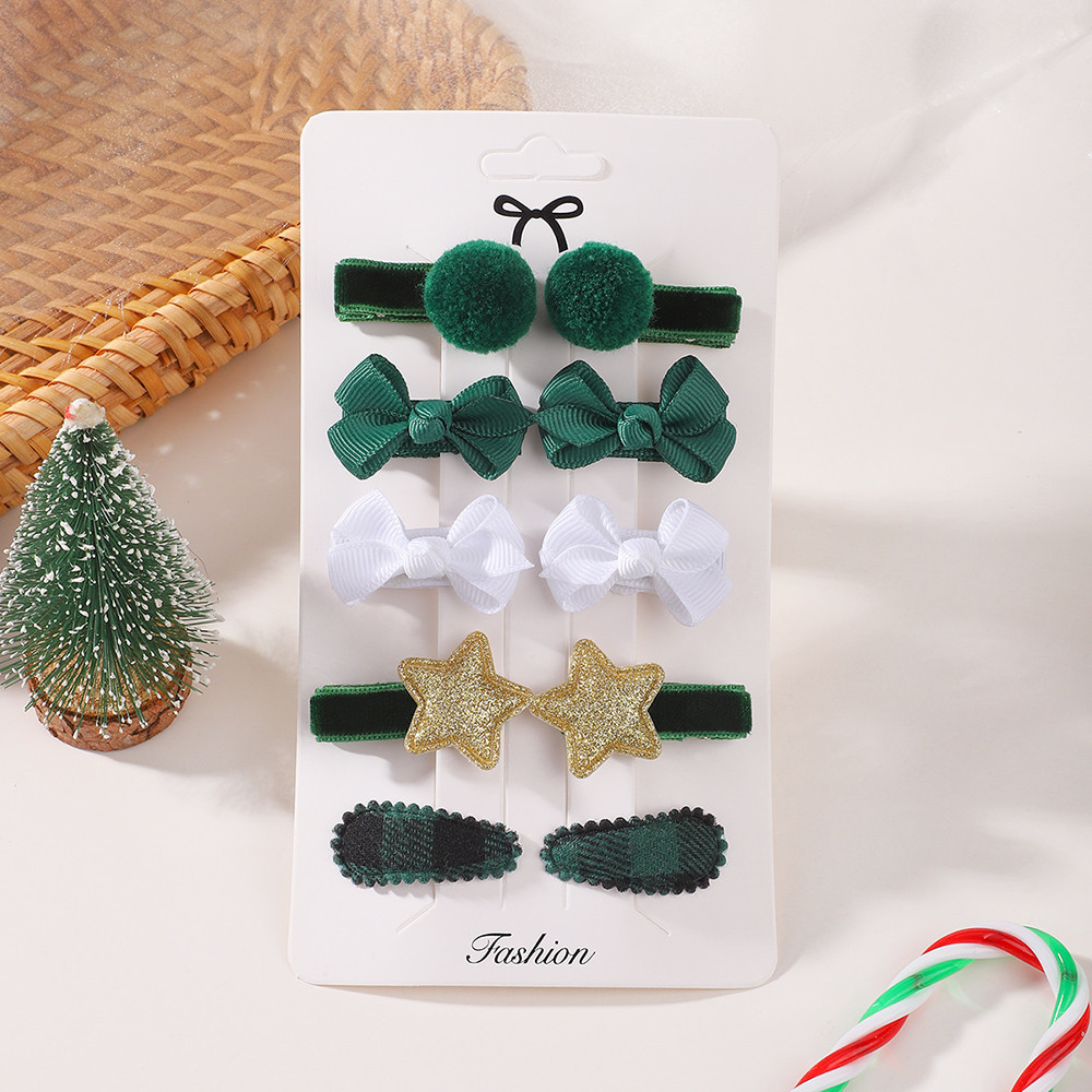 Christmas Throw Blanket - Holiday Kids Hair Pins 10Pcs Card