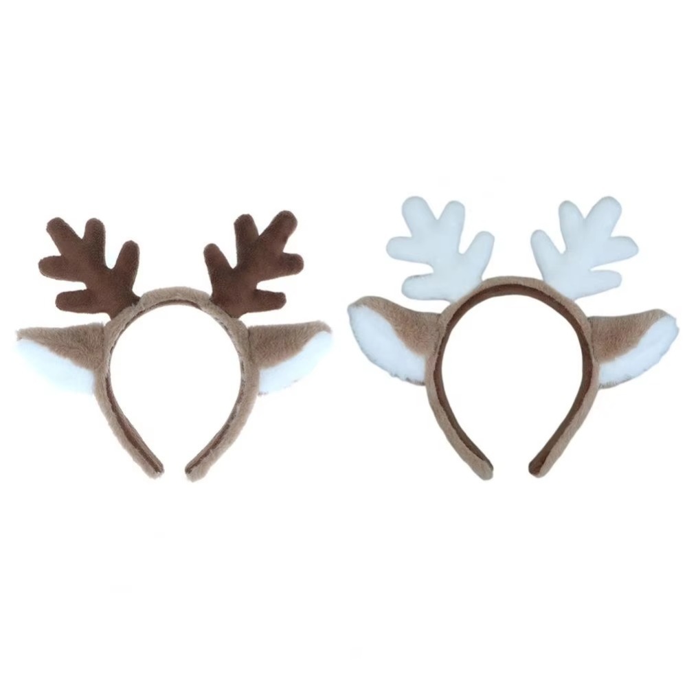 Reindeer Antlers Headband - Soft Christmas Headband Fluffy Cosplay Prop