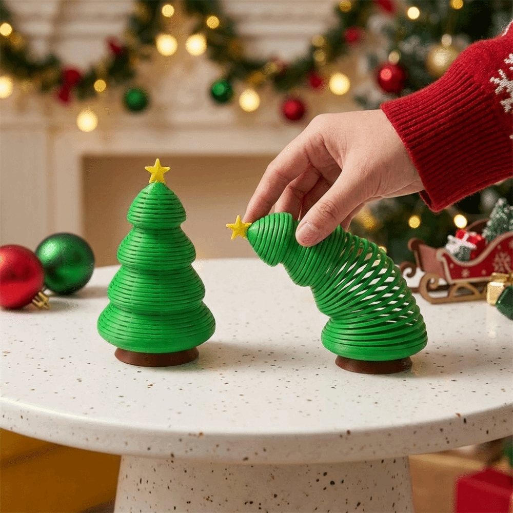 Star Tree Topper - Plastic Spring Christmas Tree Figurine Bendable