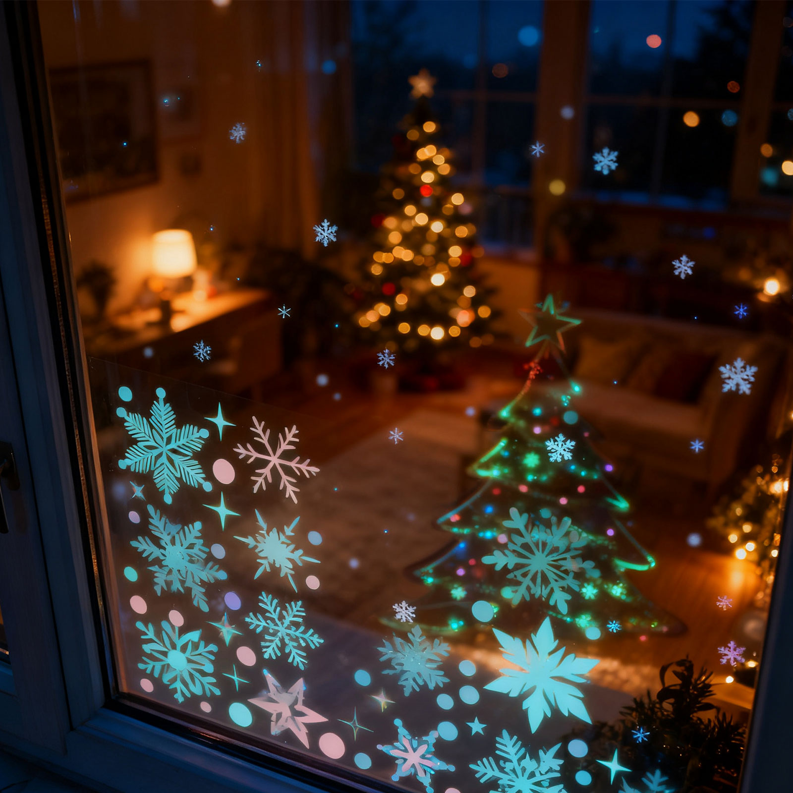 Snowflake Window Decal - 3 Sheets Snowflake Christmas Window Stickers