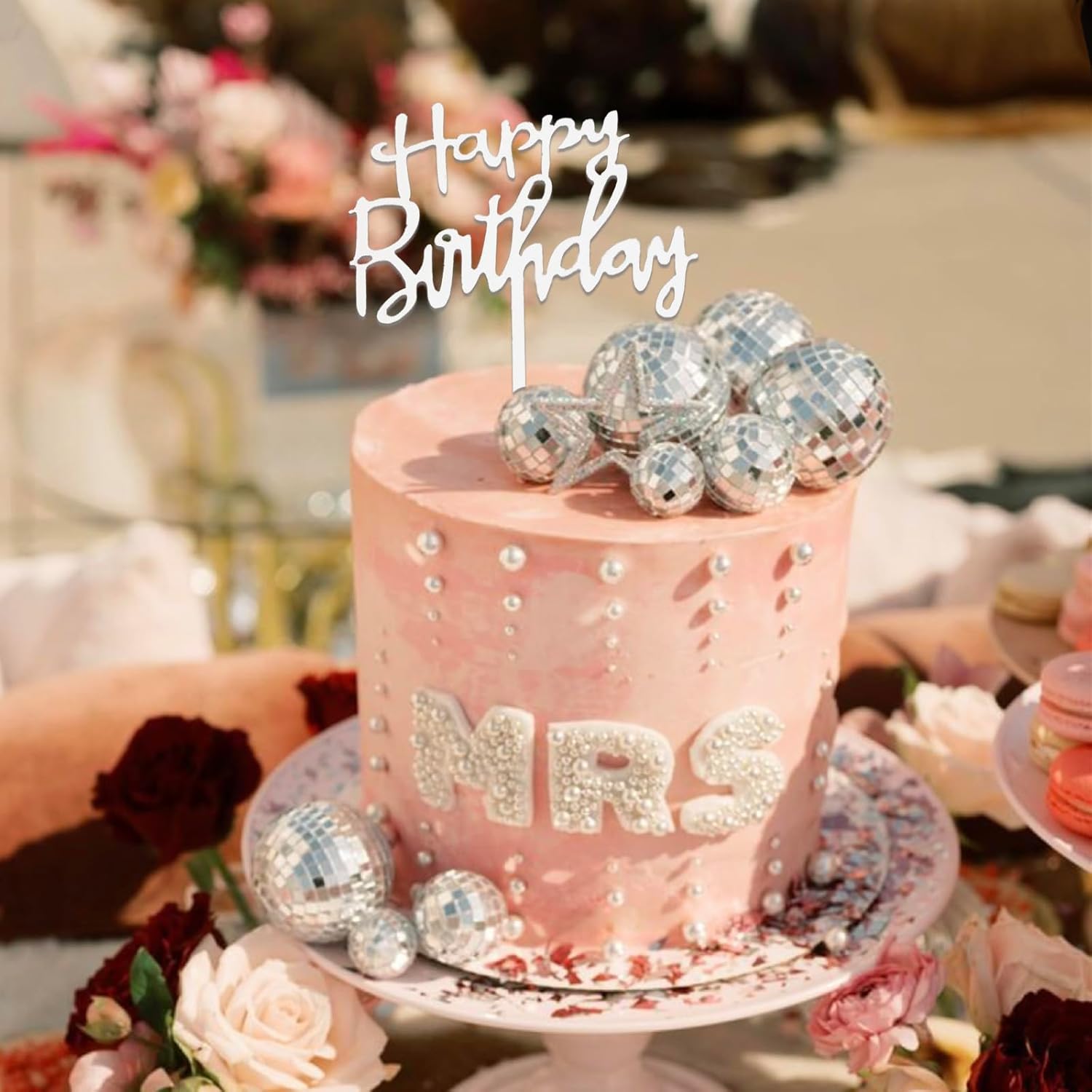 23 Pcs Disco Ball Cake Decorat - Star Tree Topper ulasan dan harga