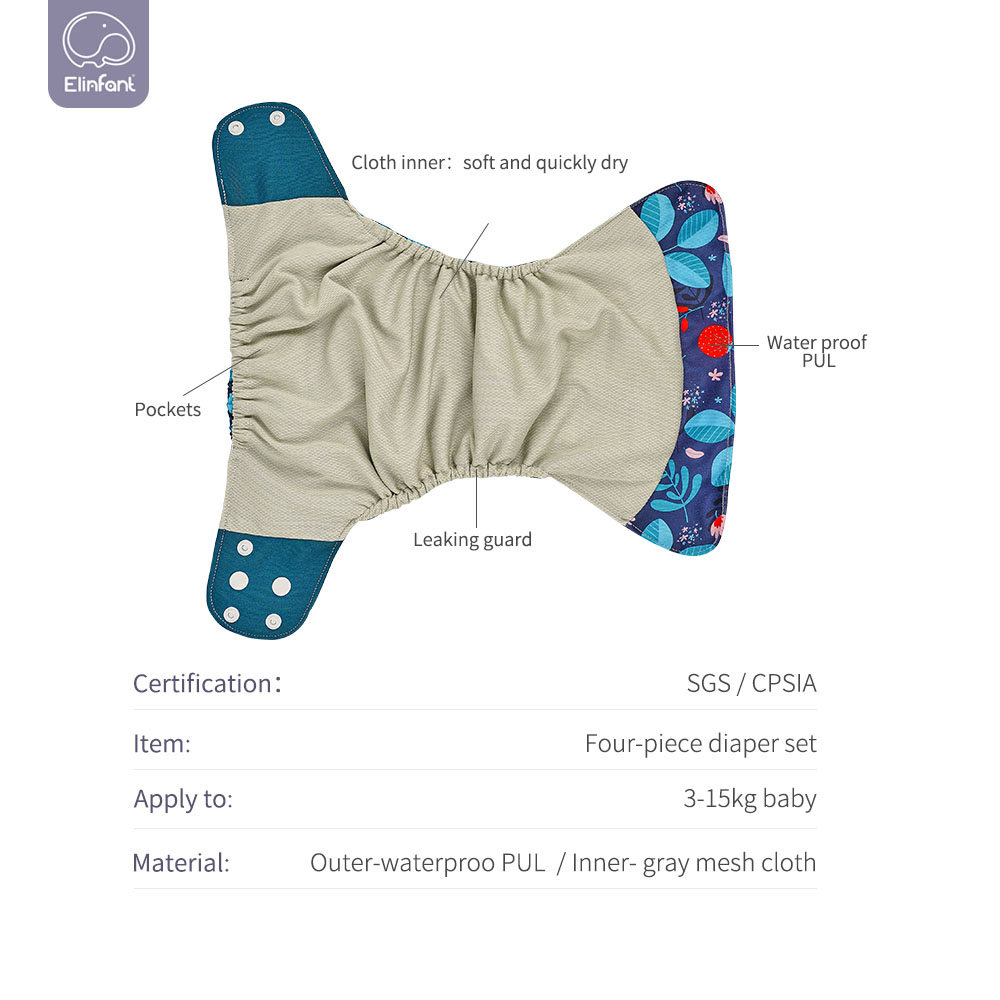 Elinfant Cloth Diaper Set Baby - Pampers Diaper Premium Care ulasan dan harga