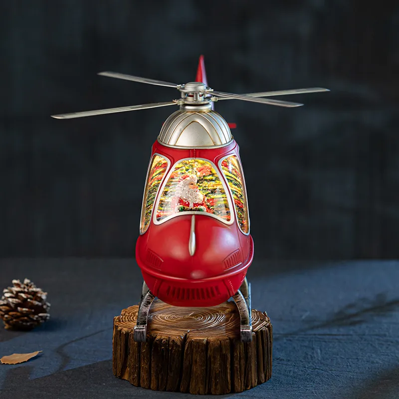 Rotating Helicopter Music Box  - Snow Globe Musical ulasan dan harga
