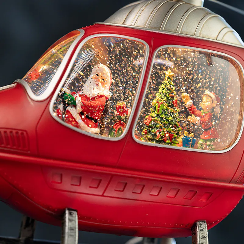 Rotating Helicopter Music Box  - Snow Globe Musical ulasan dan harga