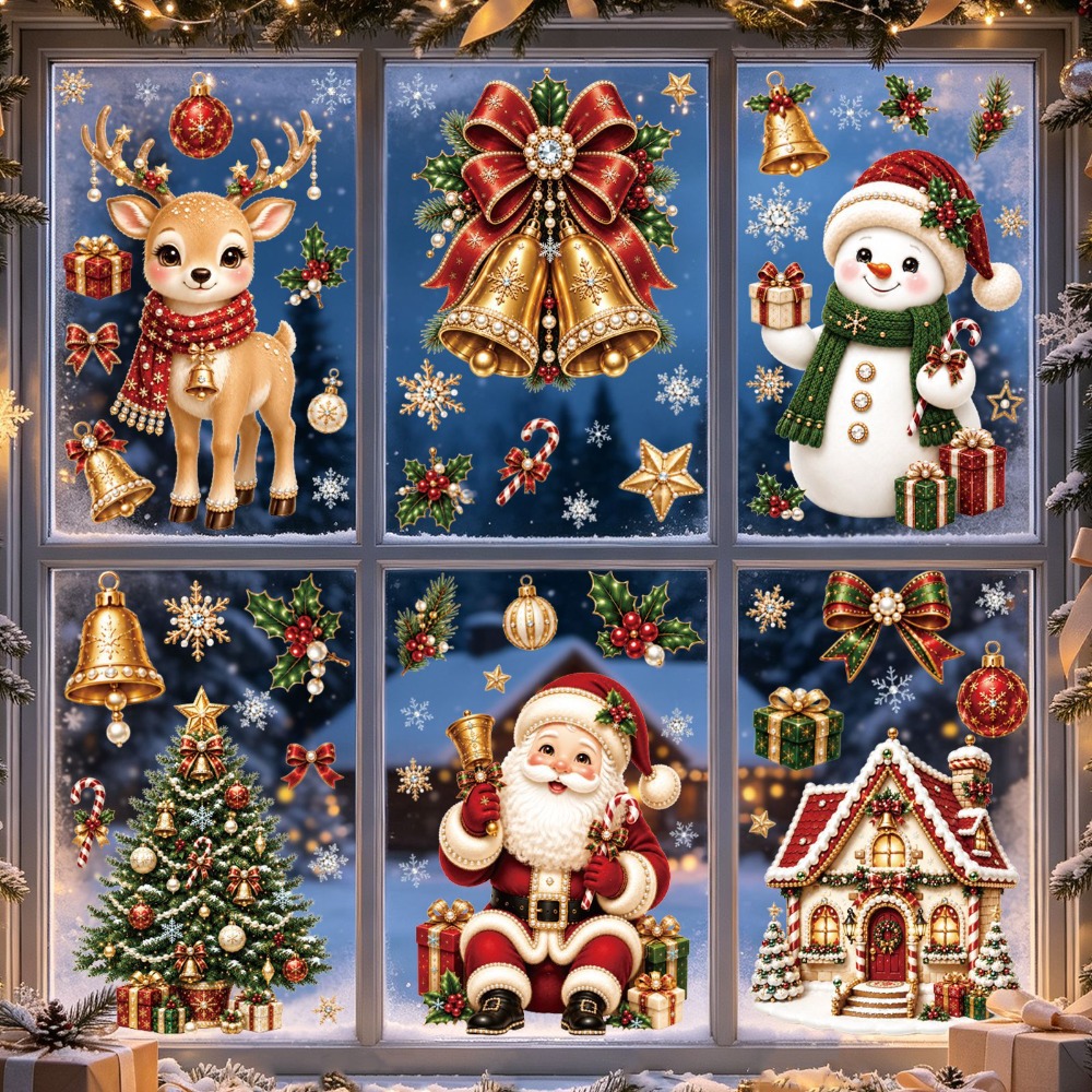 Christmas 2027 New Window Stic - Snowflake Window Decal ulasan dan harga