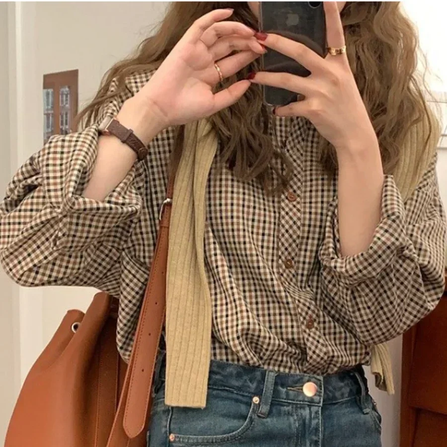 Plaid Shirts Women Retro Turn- - Christmas Throw Blanket ulasan dan harga