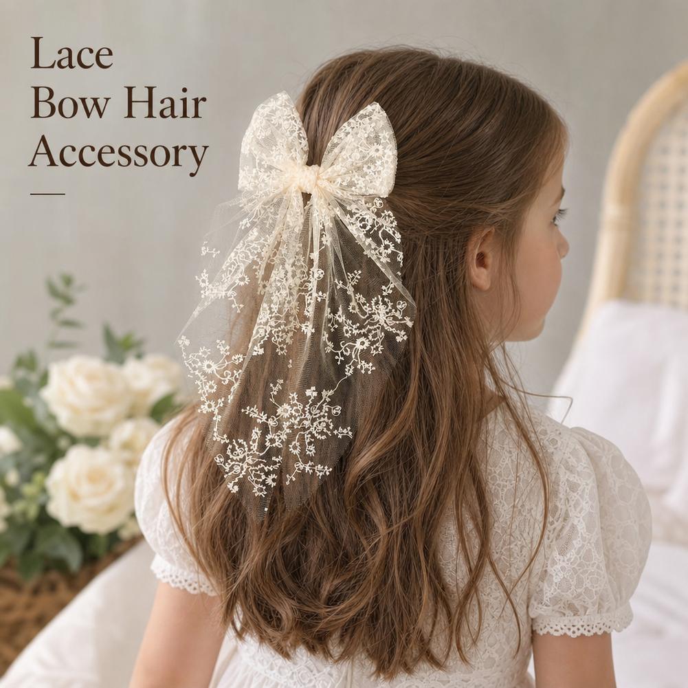 Kawaii Lace Bow Ribbon Hair Cl - Ribbon Bow Gift ulasan dan harga