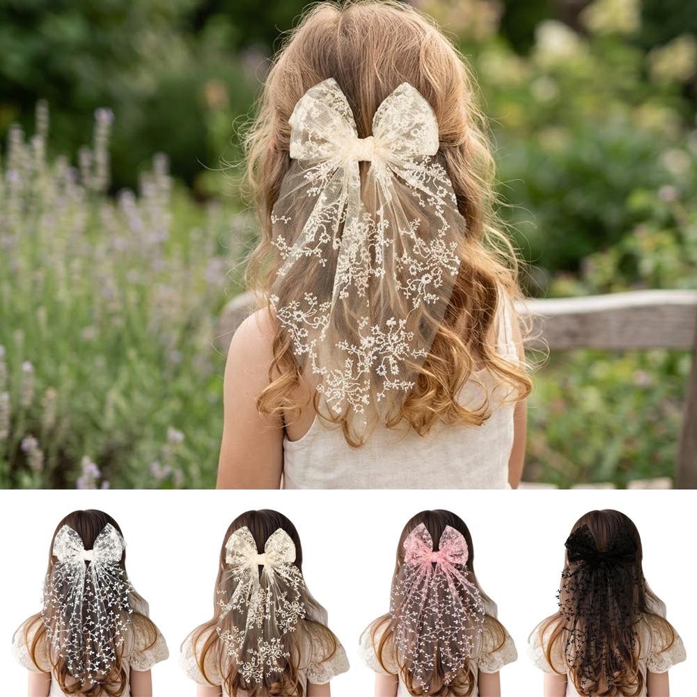 Kawaii Lace Bow Ribbon Hair Cl - Ribbon Bow Gift ulasan dan harga