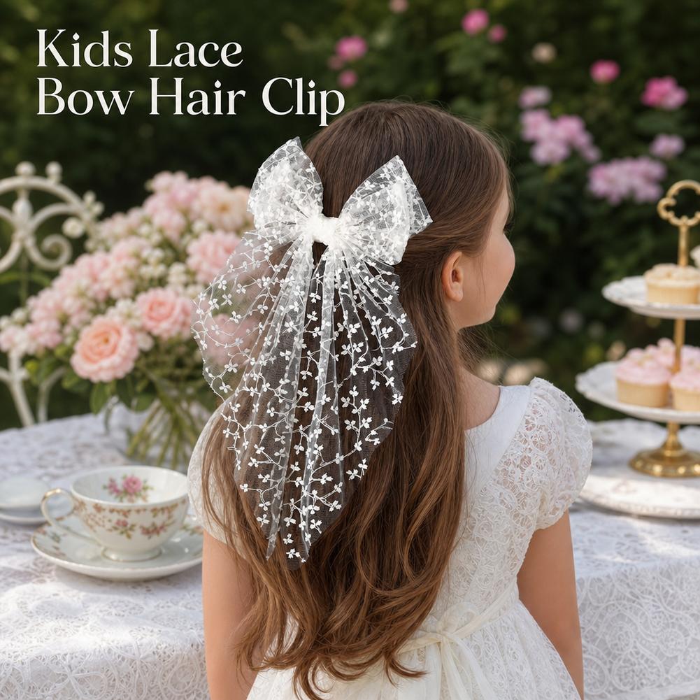 Kawaii Lace Bow Ribbon Hair Cl - Ribbon Bow Gift ulasan dan harga